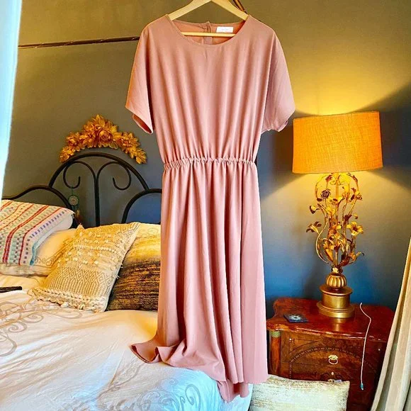 Oak & Fort Blush Pink Back Cut Out Maxi Dress - Picture 5 of 10